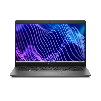 Notebook DELL preto em fundo transparente